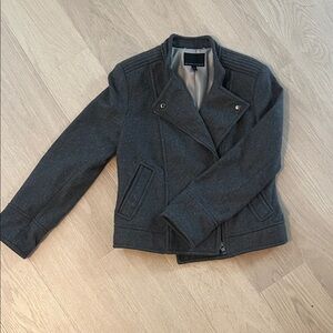Banana Republic Dark Gray Wool MotoJacket/Blazer